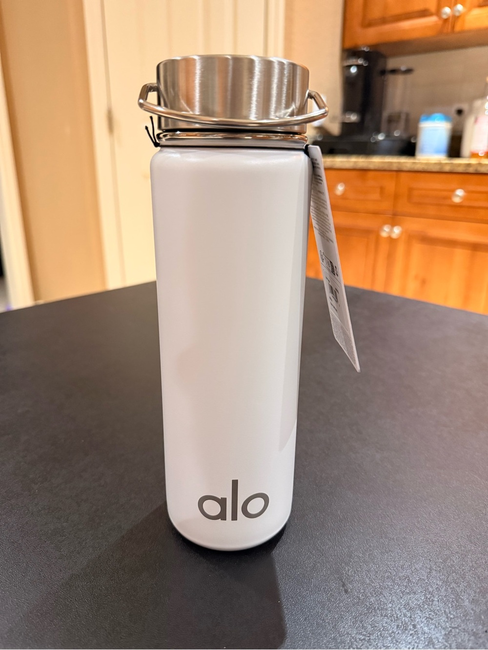 ALO Yoga White Stainless Steel Water Bottle